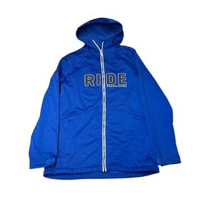 RIDE‎ Snowboards Full Zip Hoodie Jacket Athletic Blue Mens Large L